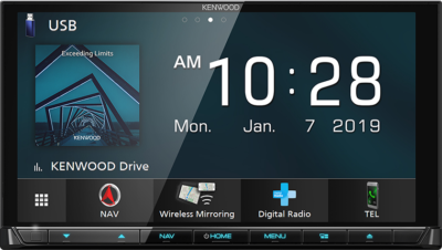 Kenwood DNX9190DRV Double DIN 6.8" Head Unit with Android Auto & Apple CarPlay With Garmin Navigation