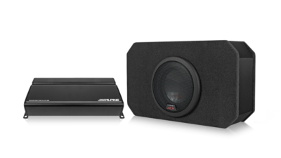 Alpine BASS Series Amplifier & 8″ Compact Subwoofer Audio Bundle