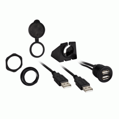 METRA IBR74 DUAL USB Pass Through Extension - Retail Pack